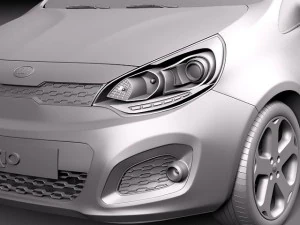 Kia Rio 3-door Hatchback 2012 3D Model