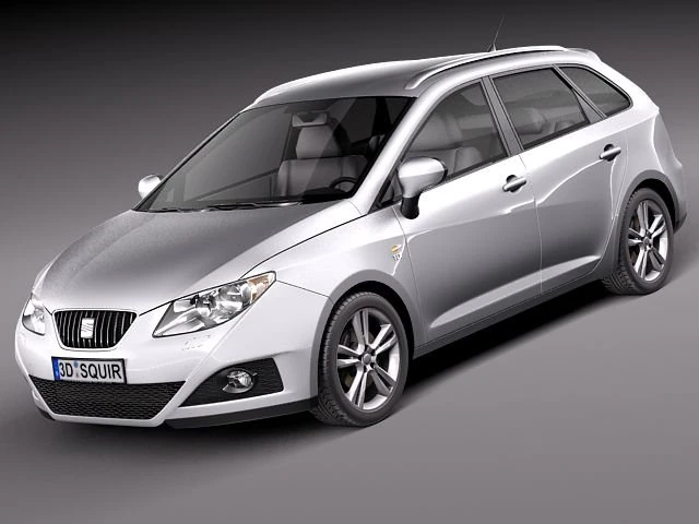 Seat Ibiza ST 2011 3D Model .c4d .max .obj .3ds .fbx .stl .blend