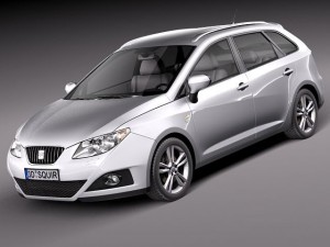 Seat Ibiza ST 2011 3D Model