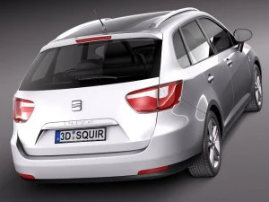Seat Ibiza ST 2011 3D Model