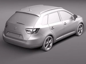 Seat Ibiza ST 2011 3D Model