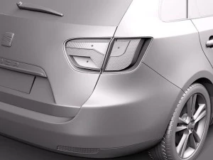 Seat Ibiza ST 2011 3D Model
