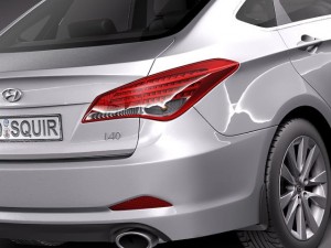 Hyundai i40 Sonata 2012 Sedan 3Dモデル