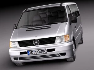 Mercedes-Benz Vito 1995-2000 passenger 3D Model
