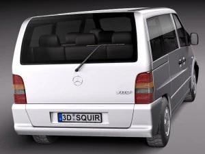 Mercedes-Benz Vito 1995-2000 passenger 3D Model