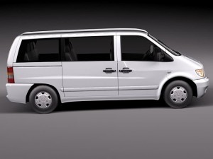 Mercedes-Benz Vito 1995-2000 passenger 3D 모델