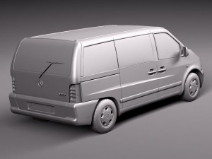 Mercedes-Benz Vito 1995-2000 passenger 3D 모델