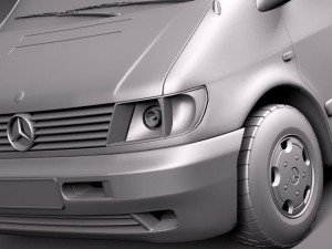 Mercedes-Benz Vito 1995-2000 passenger 3D 모델