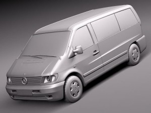 Mercedes-Benz Vito 1995-2000 passenger 3D 모델