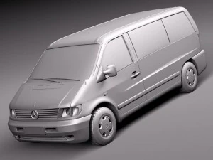 Mercedes-Benz Vito 1995-2000 passenger 3D Model