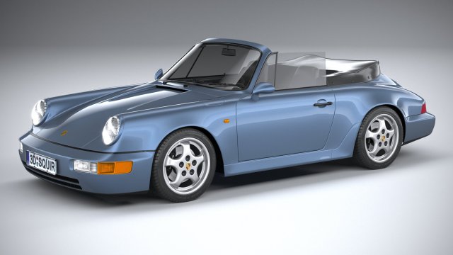 Porsche 911 964 Cabrio 1993 Modelo 3D .c4d .max .obj .3ds .fbx .stl .blend 