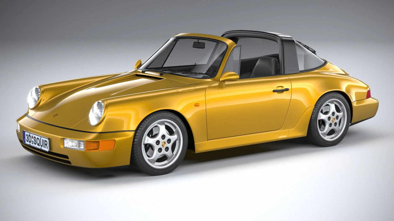 Porsche 911 964 Targa 1993 3D Model .c4d .max .obj .3ds .fbx .stl .blend 