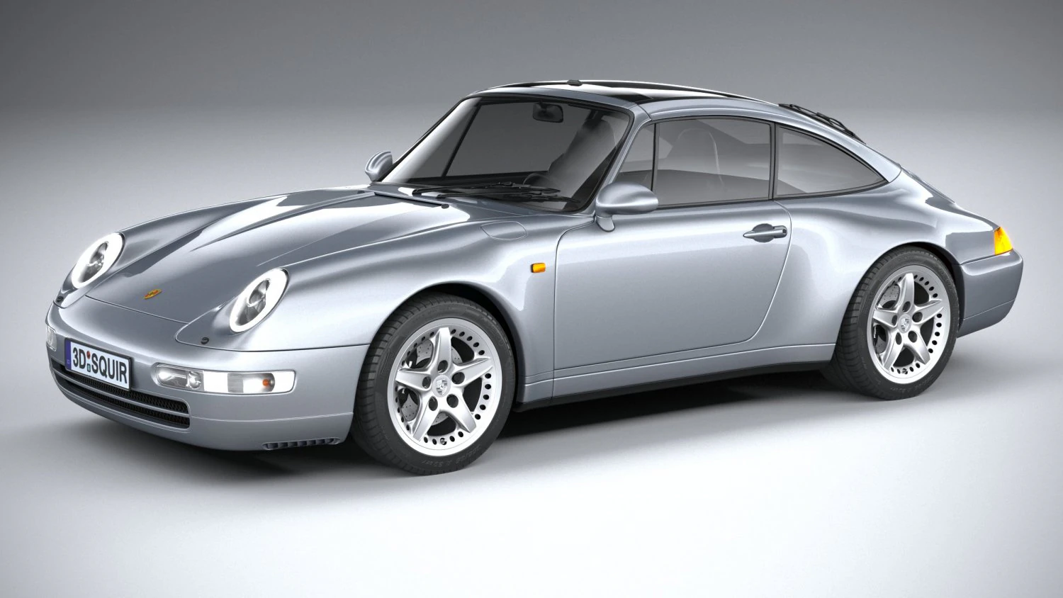 Porsche 911 993 Targa 1995 3D Model .c4d .max .obj .3ds .fbx .stl .blend 