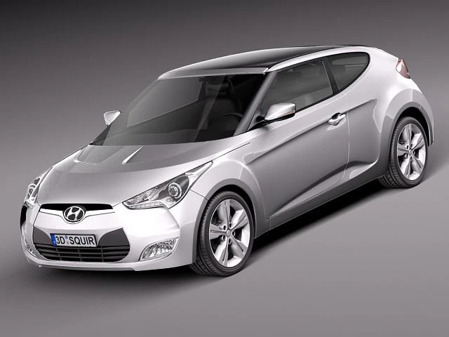 Hyundai Veloster 2012 3D Model .c4d .max .obj .3ds .fbx .stl .blend 