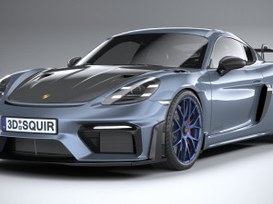 Porsche 718 Cayman GT4 RS 2022 LowPoly Modèle 3D