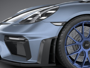 Porsche 718 Cayman GT4 RS 2022 LowPoly Modèle 3D