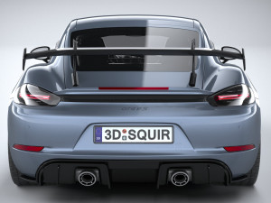 Porsche 718 Cayman GT4 RS 2022 LowPoly Modèle 3D