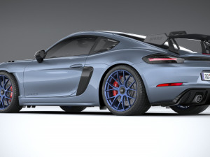 Porsche 718 Cayman GT4 RS 2022 LowPoly Modèle 3D