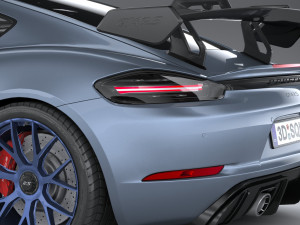 Porsche 718 Cayman GT4 RS 2022 LowPoly Modèle 3D