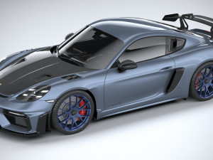 Porsche 718 Cayman GT4 RS 2022 LowPoly Modèle 3D