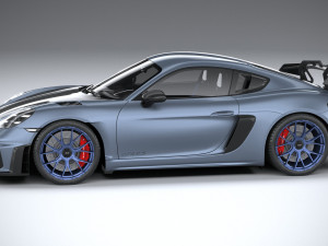 Porsche 718 Cayman GT4 RS 2022 LowPoly Modèle 3D