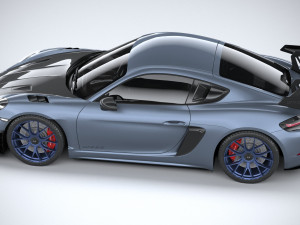 Porsche 718 Cayman GT4 RS 2022 LowPoly Modèle 3D