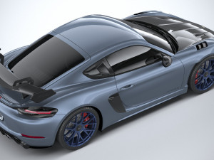 Porsche 718 Cayman GT4 RS 2022 LowPoly Modèle 3D