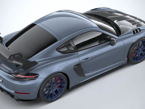 Porsche 718 Cayman GT4 RS 2022 LowPoly 3D Model