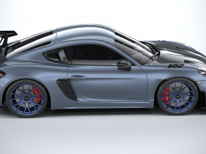 Porsche 718 Cayman GT4 RS 2022 LowPoly Modèle 3D