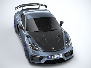 Porsche 718 Cayman GT4 RS 2022 LowPoly Modèle 3D