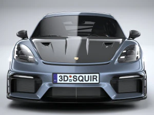 Porsche 718 Cayman GT4 RS 2022 LowPoly 3D Model