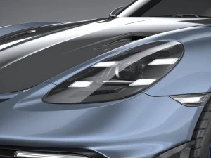 Porsche 718 Cayman GT4 RS 2022 LowPoly 3D Model