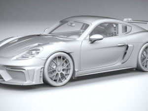 Porsche 718 Cayman GT4 RS 2022 LowPoly Modèle 3D