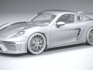 Porsche 718 Cayman GT4 RS 2022 LowPoly 3D Model