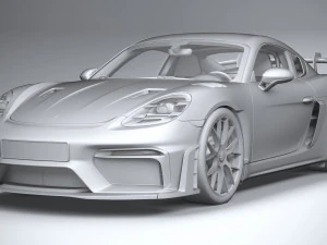 Porsche 718 Cayman GT4 RS 2022 LowPoly 3D Model