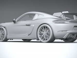 Porsche 718 Cayman GT4 RS 2022 LowPoly Modèle 3D