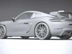Porsche 718 Cayman GT4 RS 2022 LowPoly 3D Model
