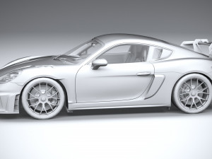 Porsche 718 Cayman GT4 RS 2022 LowPoly Modèle 3D