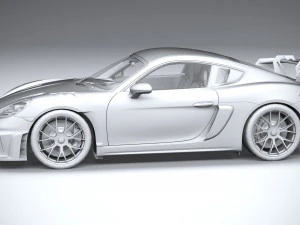 Porsche 718 Cayman GT4 RS 2022 LowPoly 3D Model