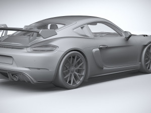 Porsche 718 Cayman GT4 RS 2022 LowPoly Modèle 3D