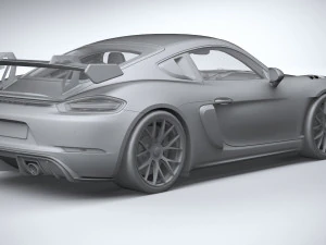 Porsche 718 Cayman GT4 RS 2022 LowPoly 3D Model