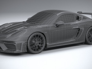 Porsche 718 Cayman GT4 RS 2022 LowPoly Modèle 3D