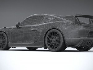 Porsche 718 Cayman GT4 RS 2022 LowPoly Modèle 3D