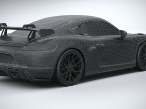 Porsche 718 Cayman GT4 RS 2022 LowPoly Modèle 3D