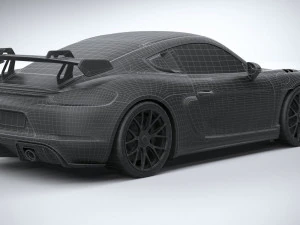 Porsche 718 Cayman GT4 RS 2022 LowPoly 3D Model