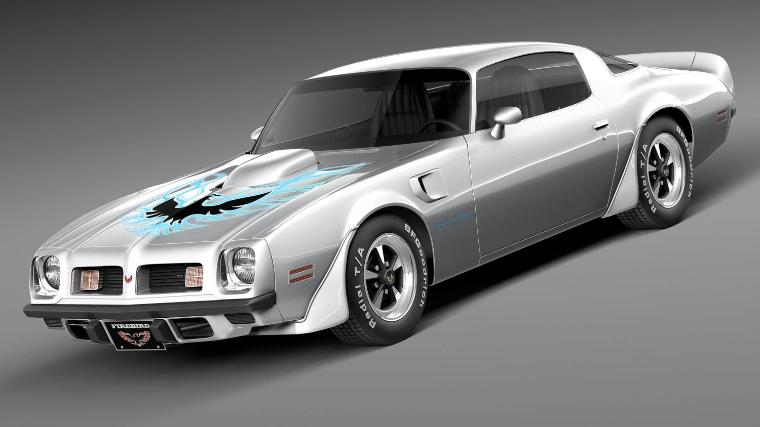 Pontiac Firebird Trans Am 1975 3D Model .c4d .max .obj .3ds .fbx .stl .blend 