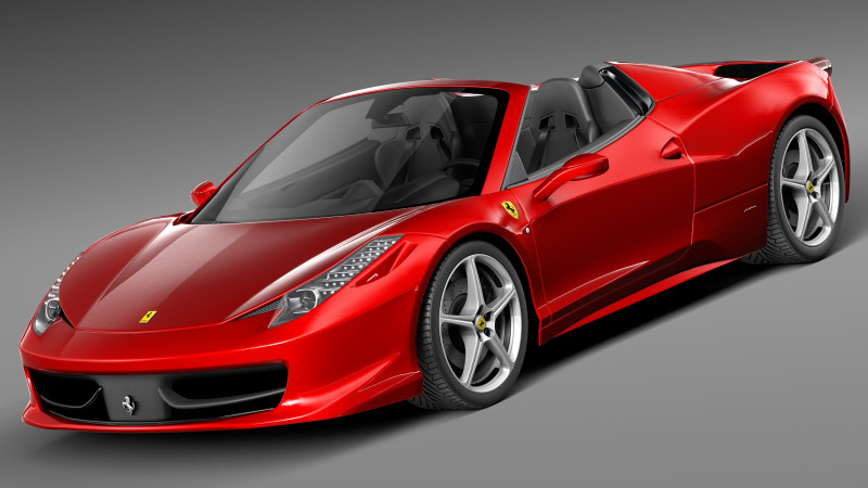 Ferrari 458 Spider 2013 3D मॉडल .c4d .max .obj .3ds .fbx .stl .blend 