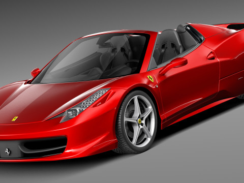 Ferrari 458 Spider 2013 3D Model