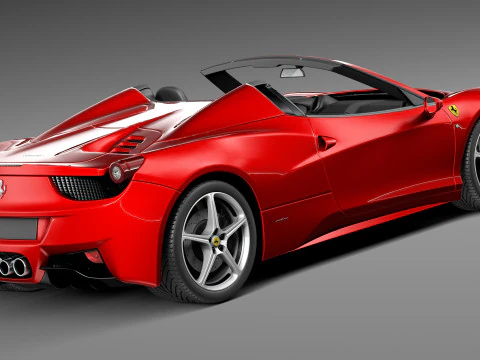 Ferrari 458 Spider 2013 3D Model