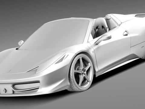Ferrari 458 Spider 2013 3D Model